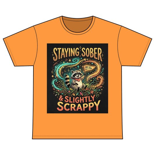 Staying Sober & Slightly Scrappy T-Shirt — Recovery Warriors Graphic Tee