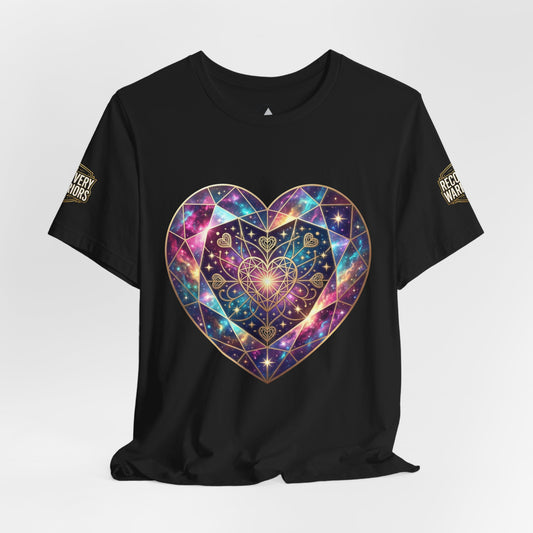 Mystic Galaxy Heart T-Shirt – Mandala Recovery Graphic Tee