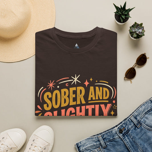 Sober and Slightly Feral T-Shirt — Funny Recovery Pride Tee
