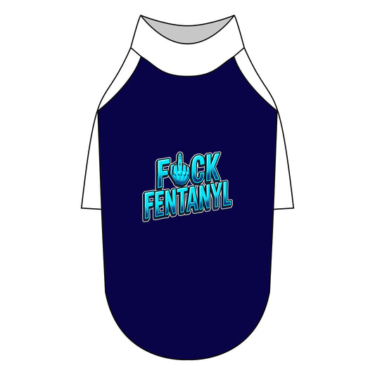 Pet Raglan T-Shirt – F*ck Fentanyl Awareness Dog Shirt