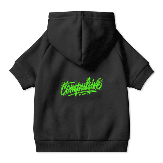Compulsive Green Graffiti Pet Hoodie