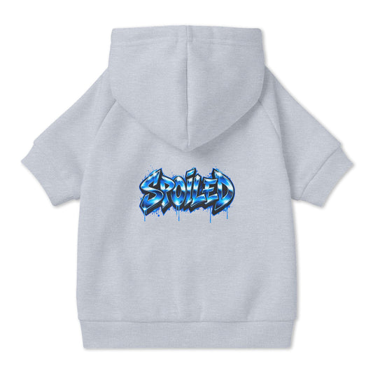 Spoiled Blue Graffiti Pet Hoodie