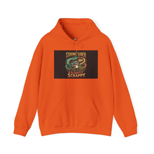 Recovery Hoodie — "Staying Sober: A Slightly Scrappy" Support Sweatshirt