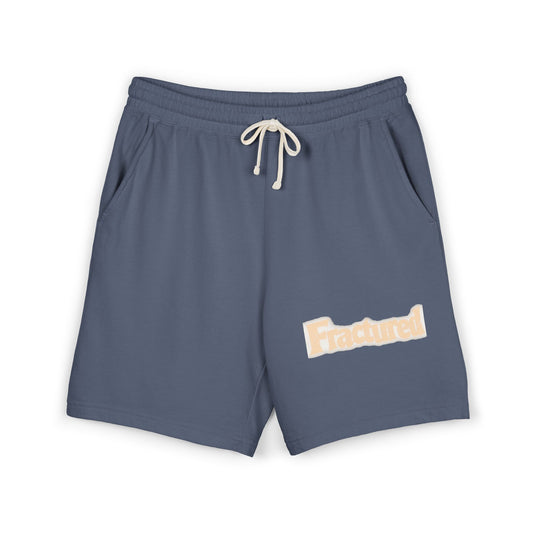 Fleece Sweat Shorts — Pastel 'Fractured' Logo Relaxed Lounge Shorts