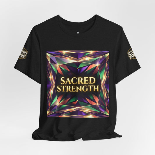 Sacred Strength Graphic Tee — Spiritual Affirmation Shirt