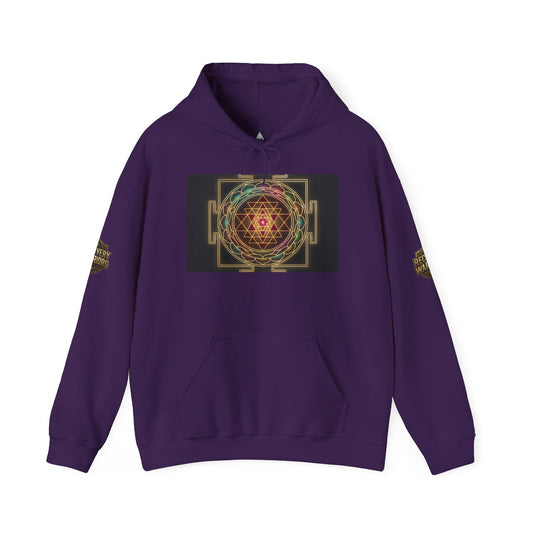Sacred Geometry Hoodie — Golden Sri Yantra Spiritual Hoodie
