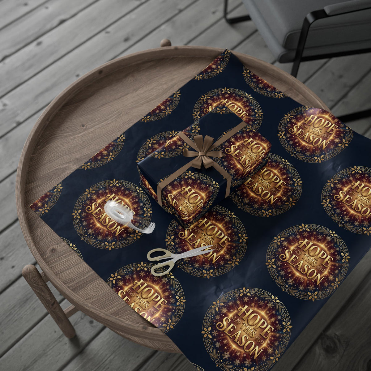 Navy Gold Holiday Wrapping Paper Roll – Recovery Warriors