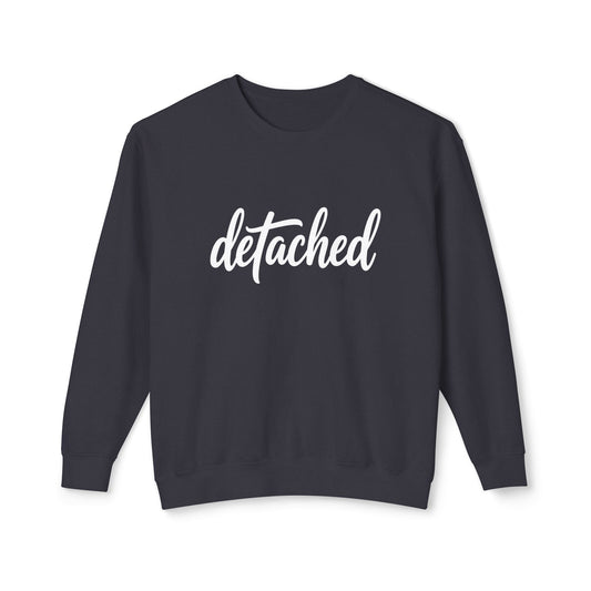 Detached Crewneck Sweatshirt — Minimal Script Pullover