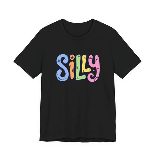 Silly Colorful Bubble Letter Tee – Playful Graphic T-Shirt
