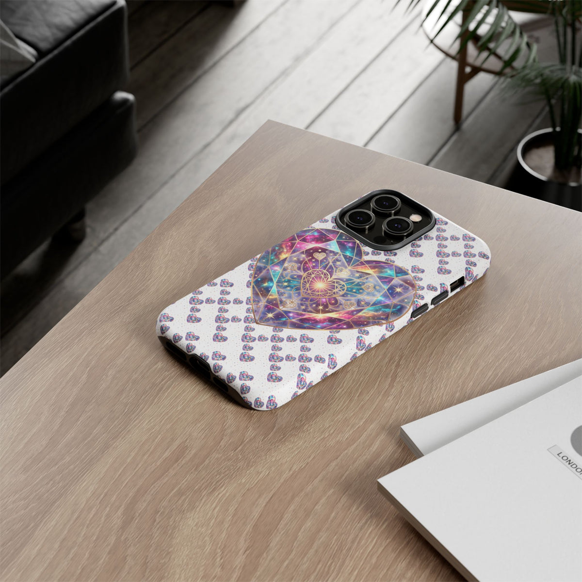 Galaxy Heart Tough Phone Case — Sparkling Cosmic Heart Design