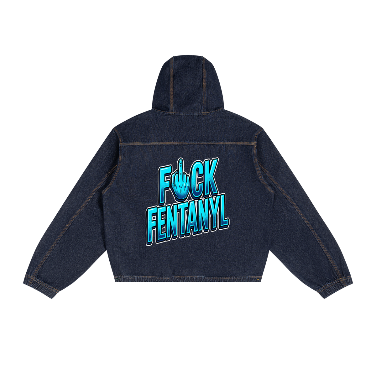 Men's Boxy Vintage Wash Hooded Denim Jacket