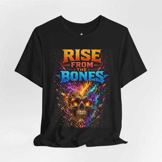 Rise From the Bones T-Shirt – Neon Skull Recovery Graphic Tee