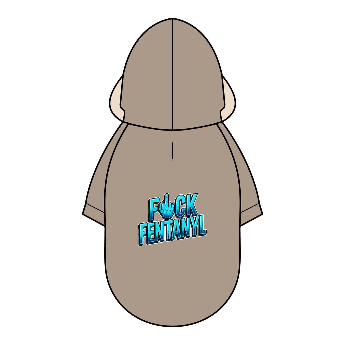 Pet Parka Jacket – “F*CK FENTANYL” Dog Hoodie