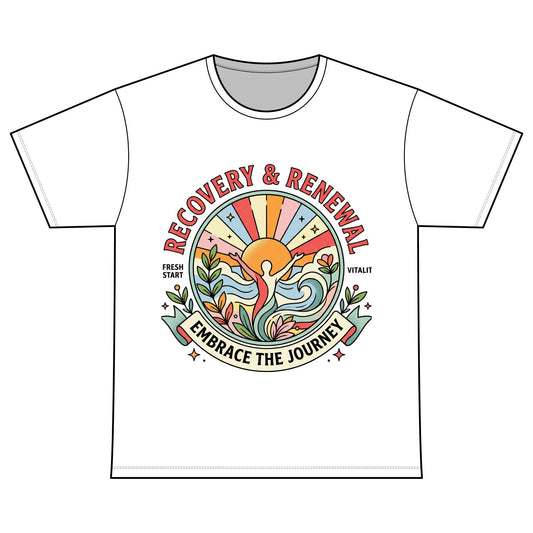 Recovery & Renewal T-Shirt — Embrace the Journey Recovery Warriors Tee