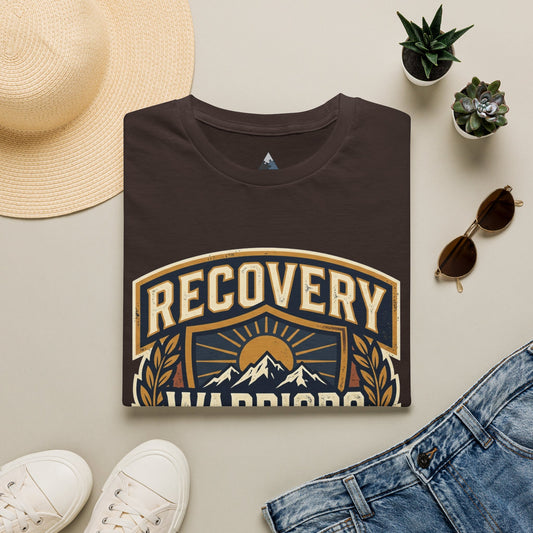 Recovery Warriors T-Shirt – Vintage Crest Addiction Recovery Tee