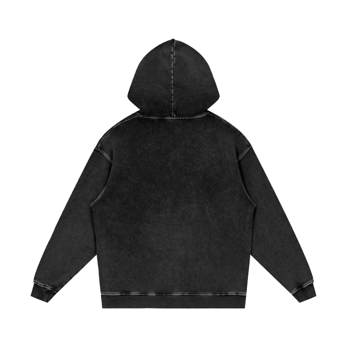 Recovery Warrior Graffiti Badge Snow Washed Loose Cotton Hoodie