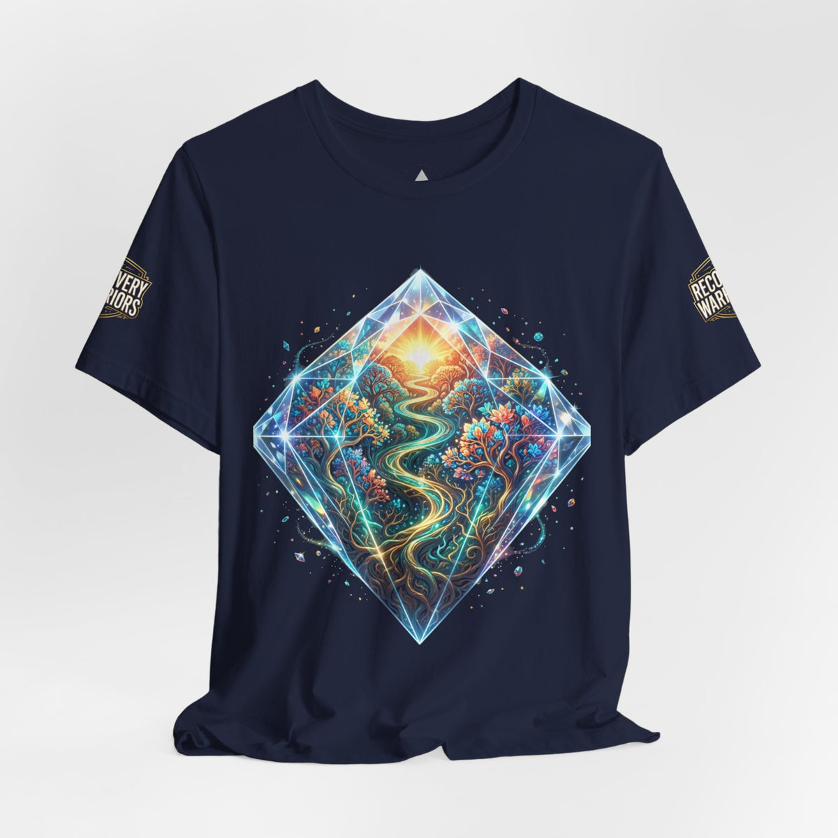 Mystic Path Diamond T-Shirt – Psychedelic Sunrise Recovery Graphic Tee