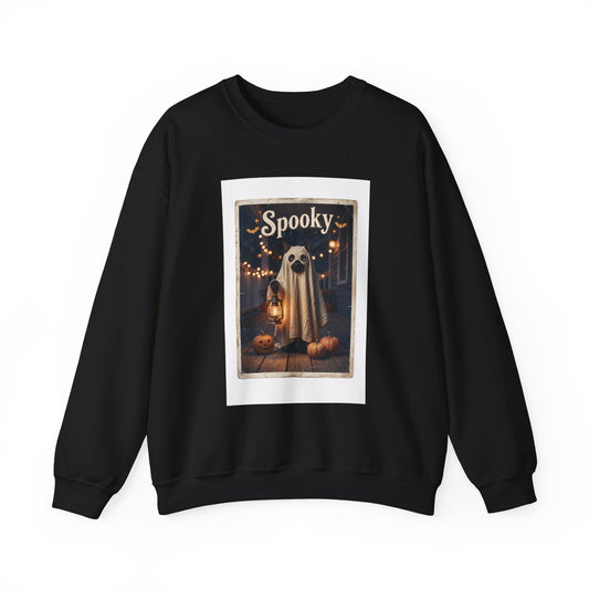 Ghost Dog Halloween Sweatshirt | Spooky Animals, Vintage Pumpkin Scene
