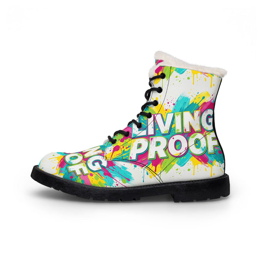 Living Proof Color Splash Women’s Fur-Lined Combat Boots
