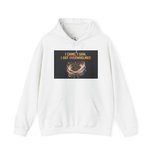 Recovery Warriors Hoodie – "I Came, I Saw, I Got Overwhelmed" Mental Health Support Pullover