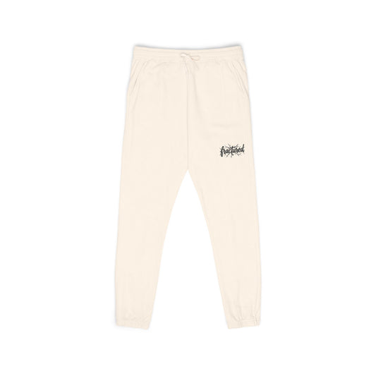 Garment-Dyed Fleece Sweatpants — Fractured Script Cozy Joggers