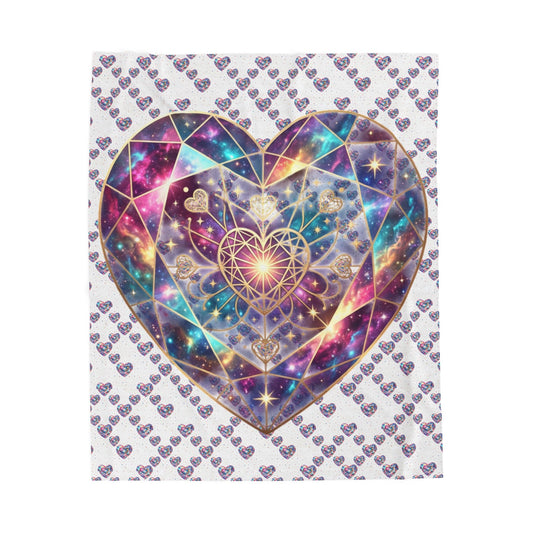 Cosmic Heart Velveteen Blanket