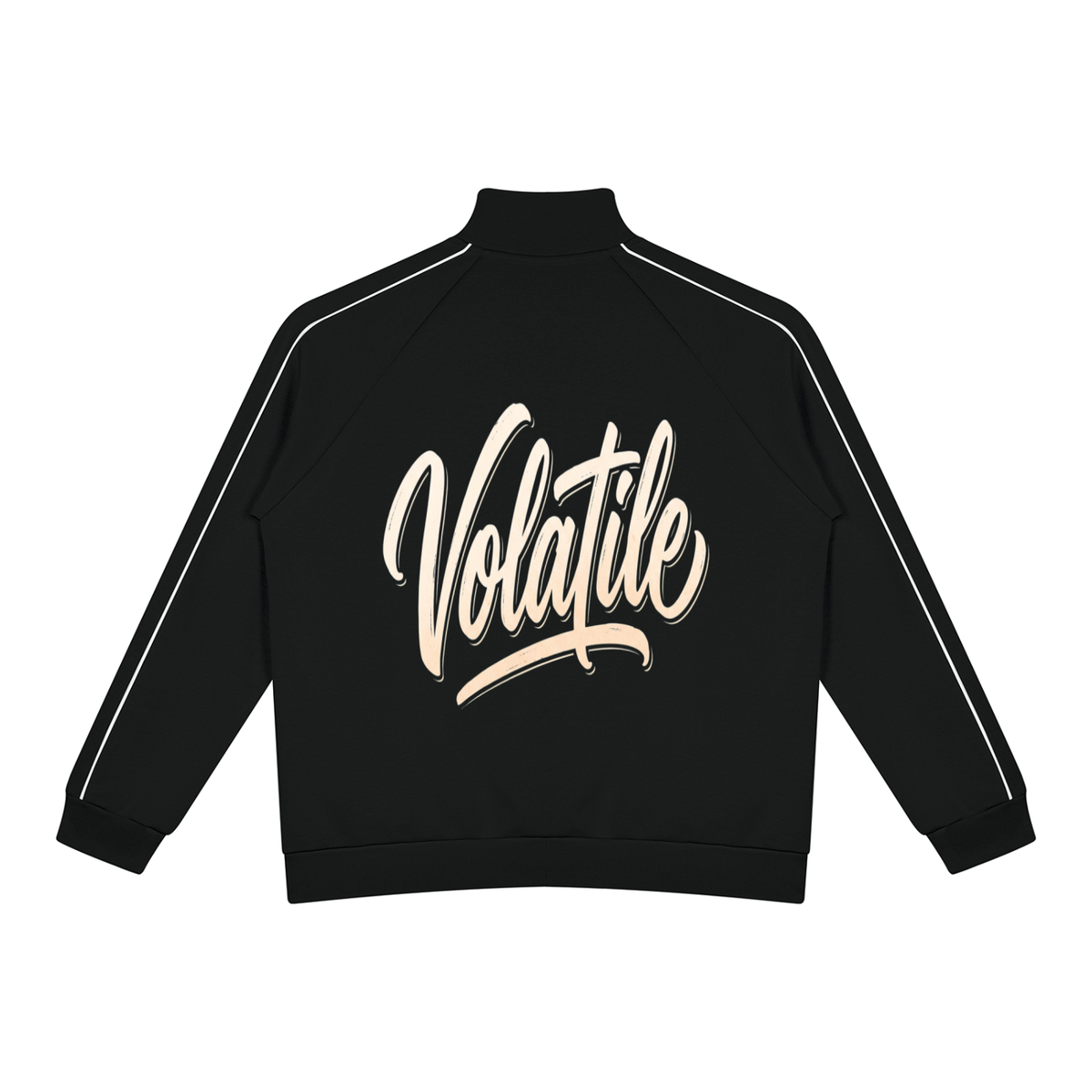 VOLATILE Bear Graphic Color Block Track Jacket