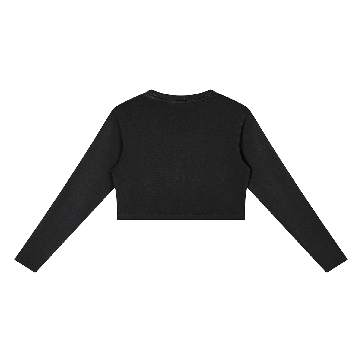 Fragile Blue Bunny Graphic Women's Mineral Wash Crop Sweatshirt