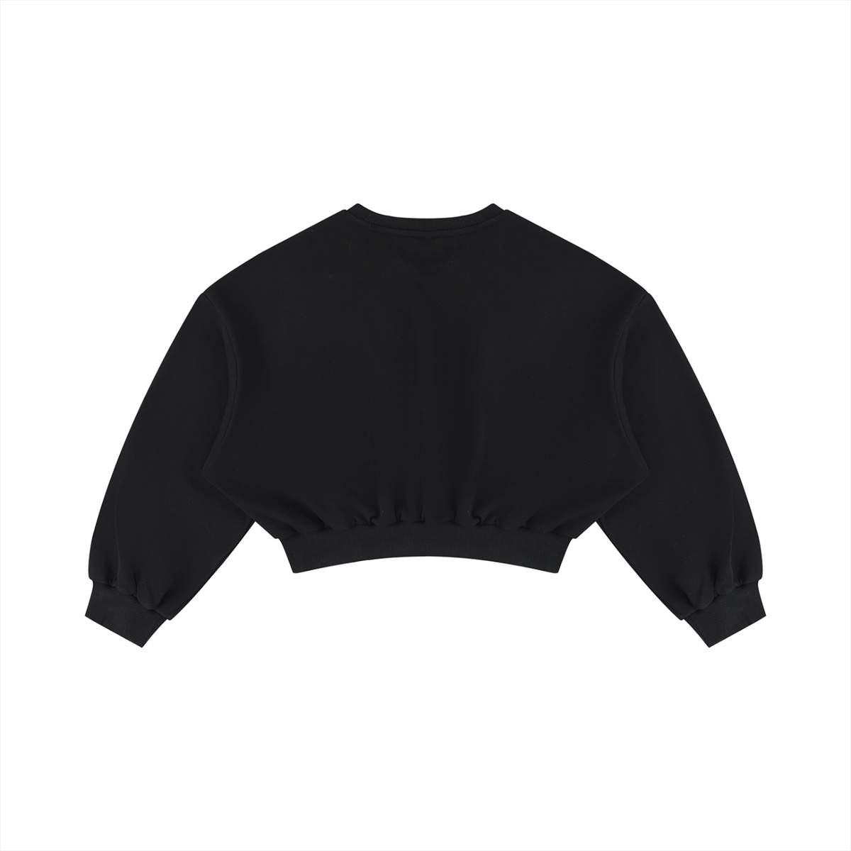 Fragile Blue Bunny Graphic Women's Boxy Cropped Crewneck Sweatshirt