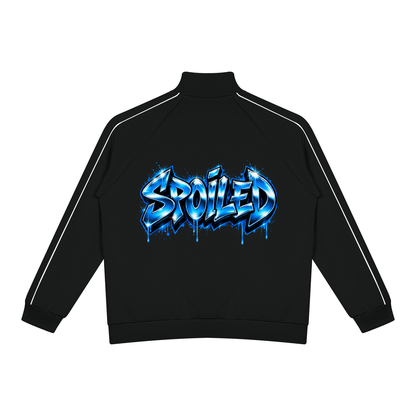 Spoiled Blue Graffiti Unisex Color-Block Track Jacket