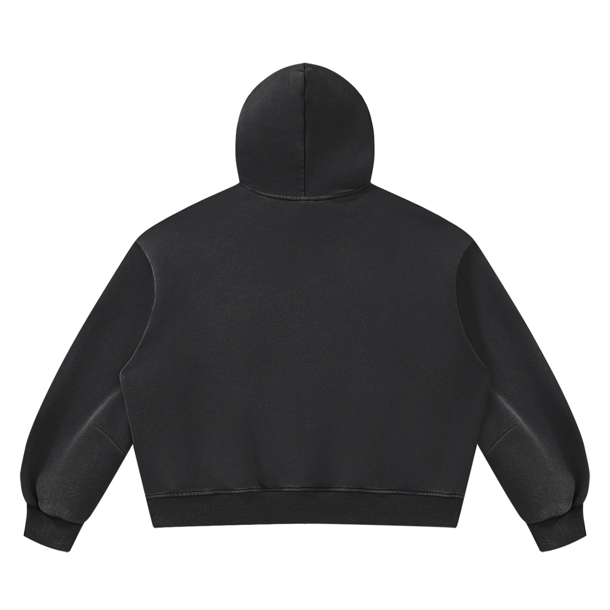 Fractured Cracked Lettering Unisex Vintage Wash Boxy Fleece Hoodie