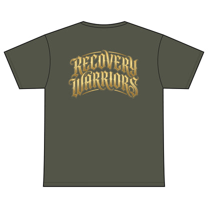 Sober and Slightly Feral T‑Shirt — Recovery Warriors Cotton Tee