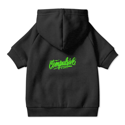 Compulsive Green Graffiti Pet Hoodie