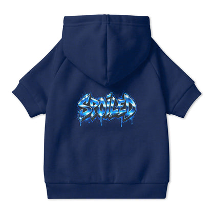 Spoiled Blue Graffiti Pet Hoodie