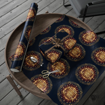 Navy Gold Holiday Wrapping Paper Roll – Recovery Warriors