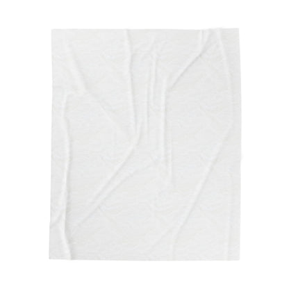Velveteen Plush Blanket — "Sober, Patient & Peacefully Present" Fox Art Throw