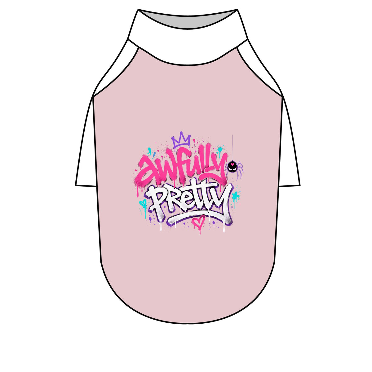 Awfully Pretty Graffiti Pet Raglan T-Shirt