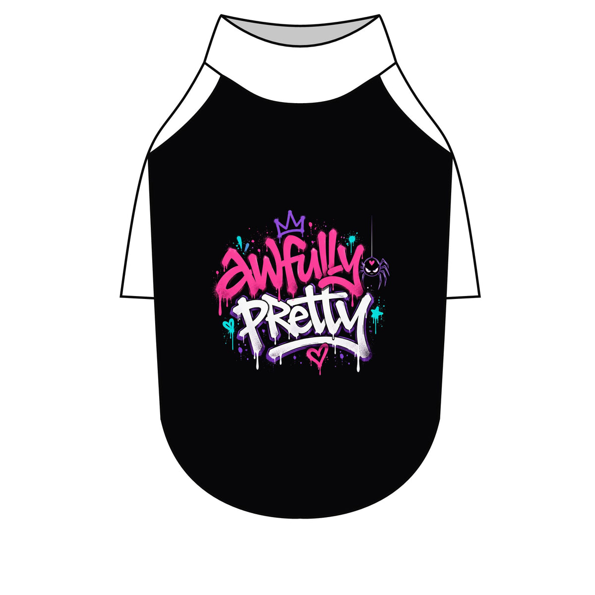 Awfully Pretty Graffiti Pet Raglan T-Shirt