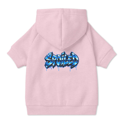 Spoiled Blue Graffiti Pet Hoodie