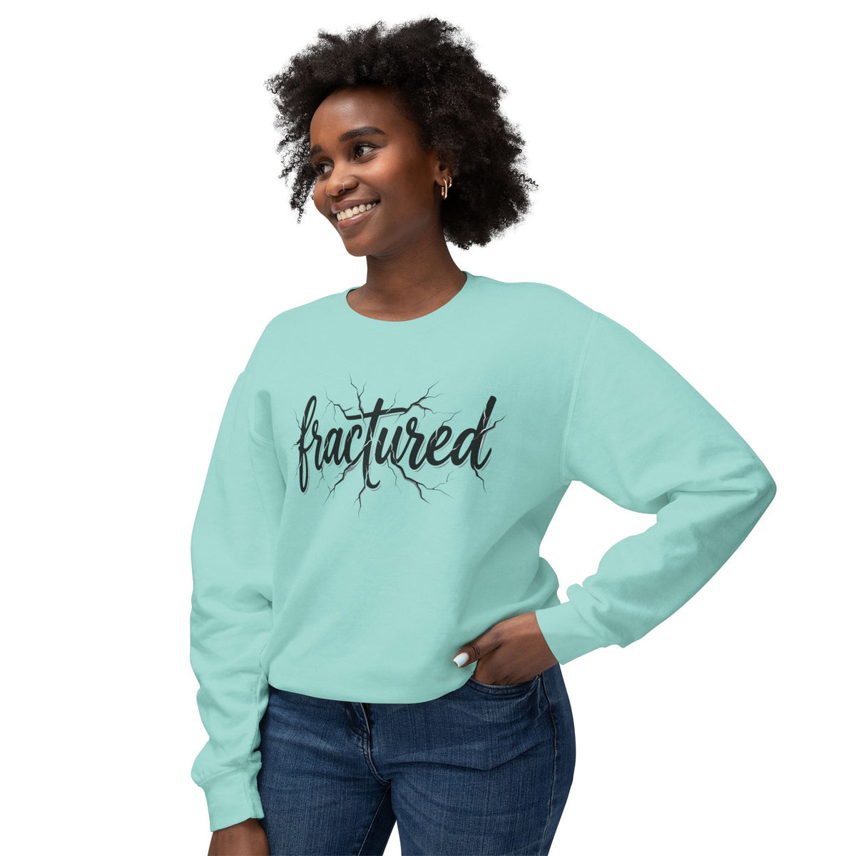 Fractured Script Crewneck Sweatshirt
