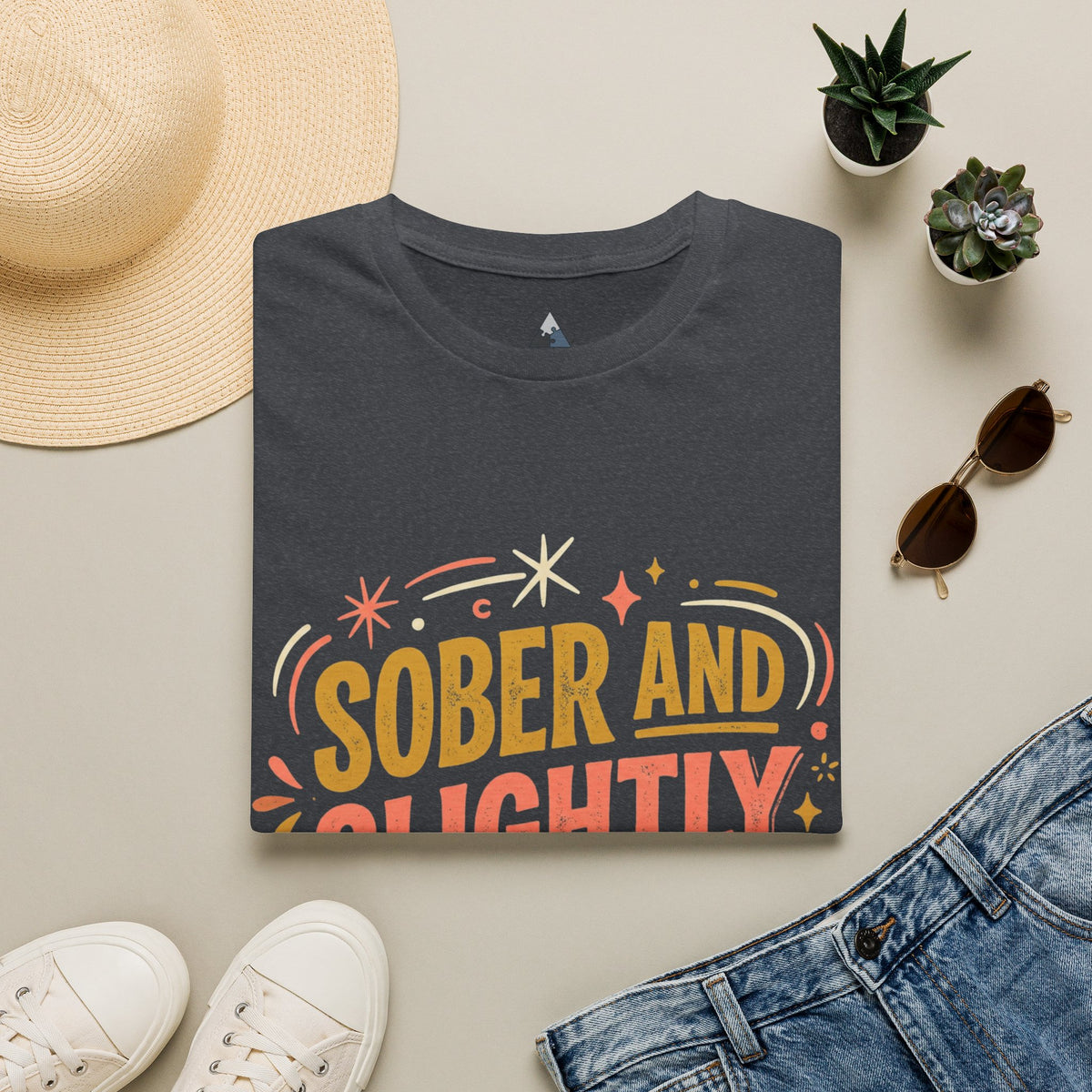Sober and Slightly Feral T-Shirt — Funny Recovery Pride Tee
