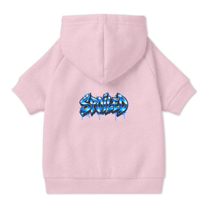 Spoiled Blue Graffiti Pet Hoodie