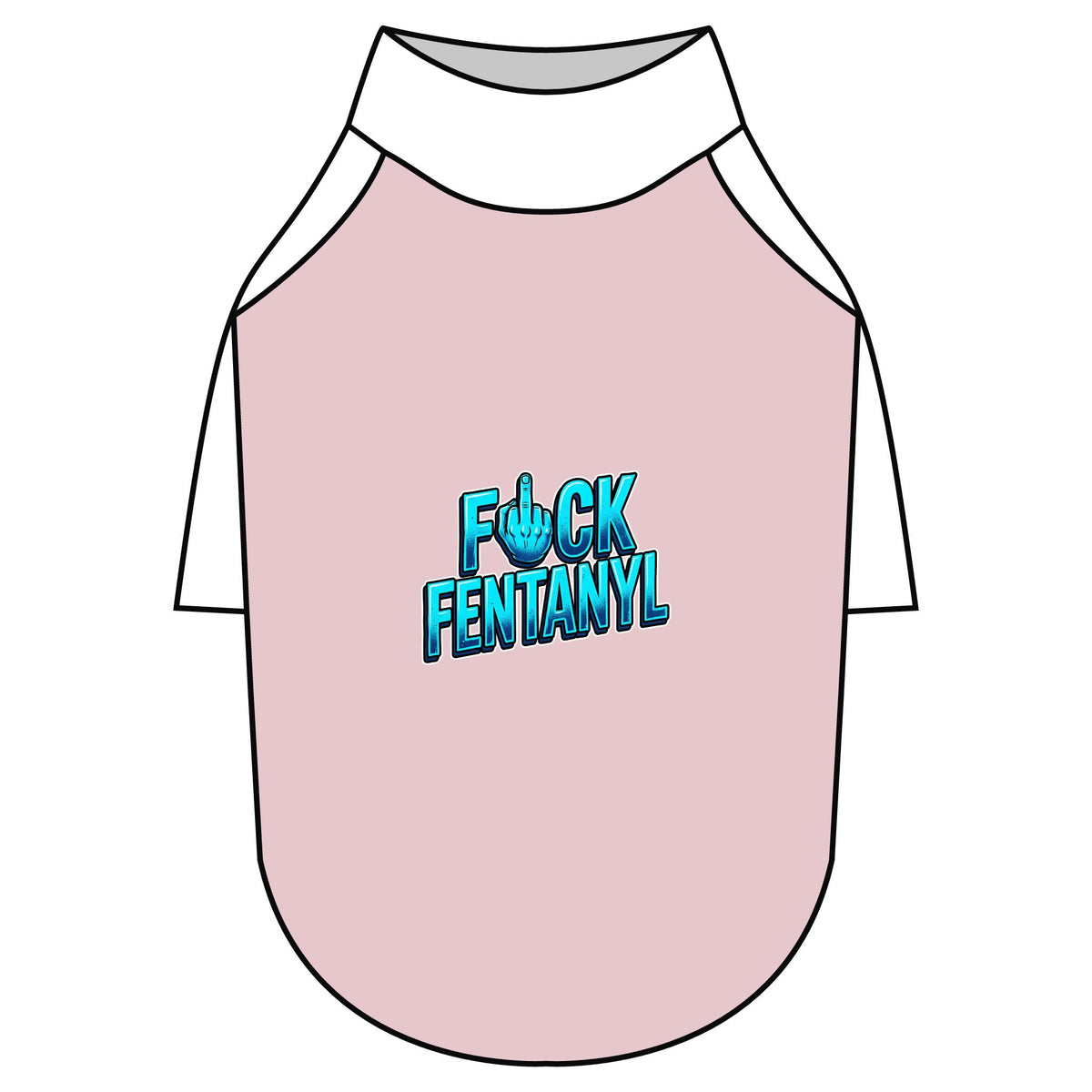 Pet Raglan T-Shirt – F*ck Fentanyl Awareness Dog Shirt