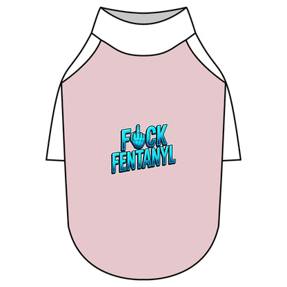 Pet Raglan T-Shirt – F*ck Fentanyl Awareness Dog Shirt