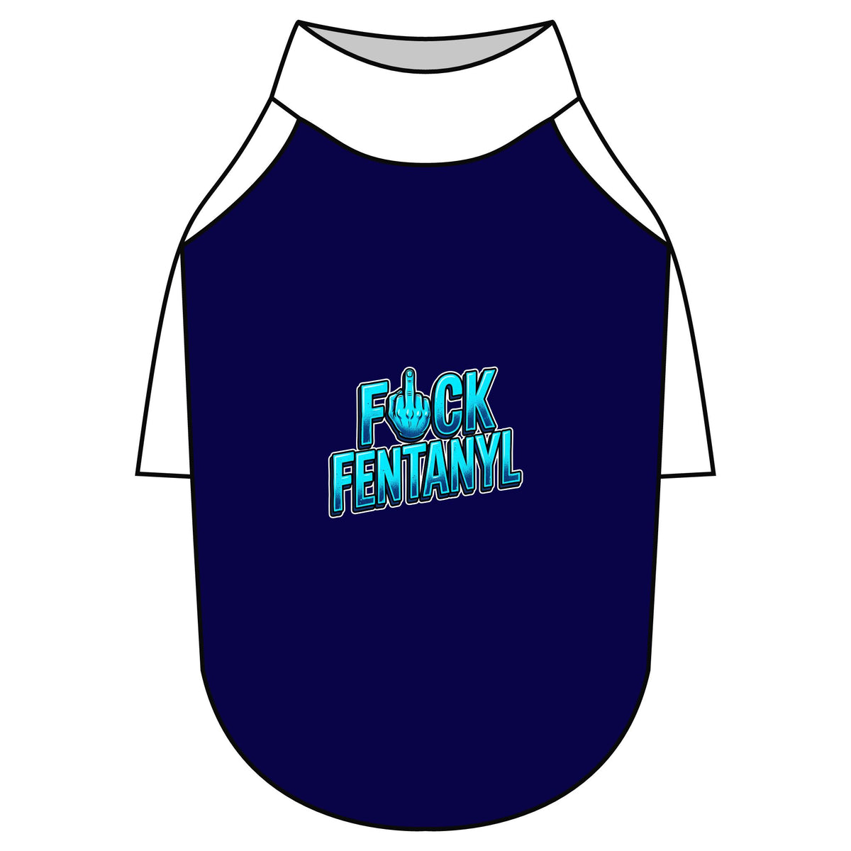 Pet Raglan T-Shirt – F*ck Fentanyl Awareness Dog Shirt