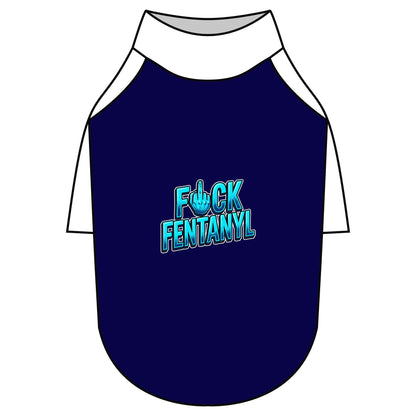 Pet Raglan T-Shirt – F*ck Fentanyl Awareness Dog Shirt