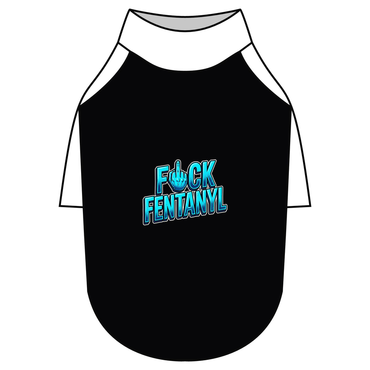 Pet Raglan T-Shirt – F*ck Fentanyl Awareness Dog Shirt