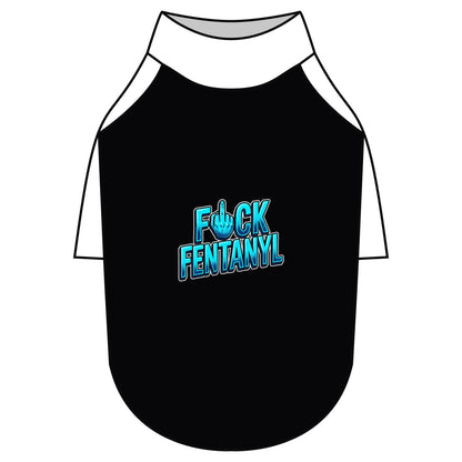 Pet Raglan T-Shirt – F*ck Fentanyl Awareness Dog Shirt