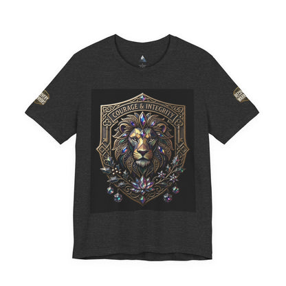 Courage & Integrity T-Shirt – Lion Crest Recovery Graphic Tee