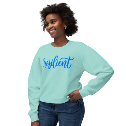 Resilient Script Sweatshirt — Inspirational Crewneck for Women & Men